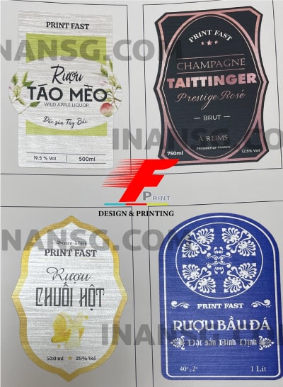 MẪU TEM RƯỢU DECAL GIẤY MỸ THUẬT