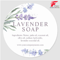 MẪU TEM MỸ PHẨM XÀ PHÒNG HƯƠNG LAVENDER