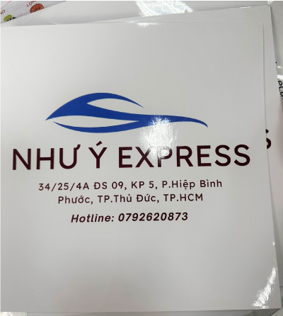 In Tem Logo Decal Nhựa Dán Xe