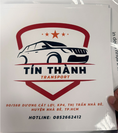 Tem logo decal nhựa dán xe