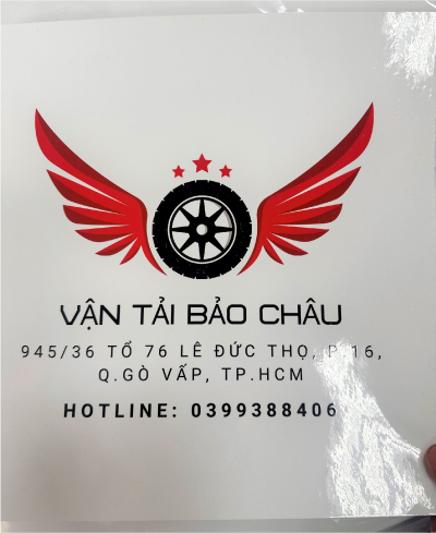 In Logo Decal Nhựa Dán Xe