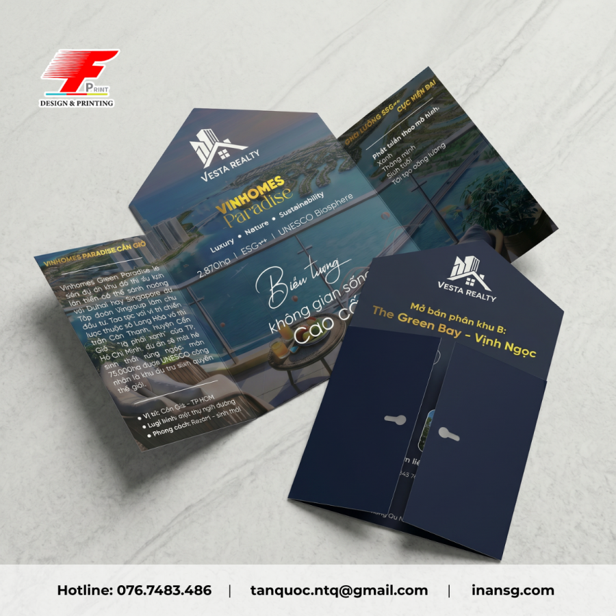 Mẫu Brochure Vinhomes Paradise gấp cửa sổ độc đáo