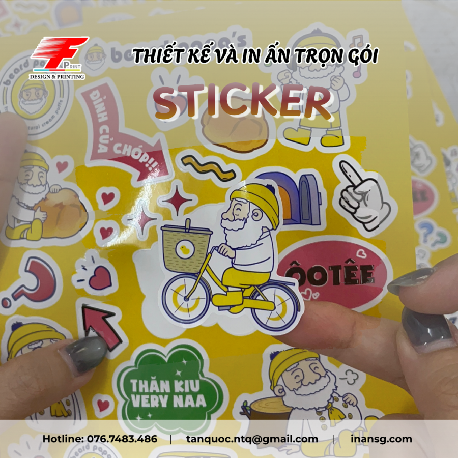 Print Fast cung cấp dịch vụ thiết kế và in ấn sticker trọn gói tại TPHCM