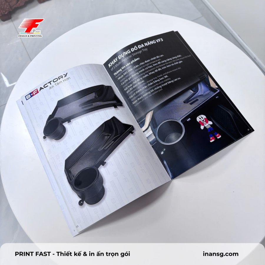 Print Fast xử lý hệ mực chuyên sâu giúp nền đen phủ đều, không bết dính và làm nổi bật rõ độ khối của sản phẩm tối màu.