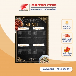 IN MENU GIÁ TỐT