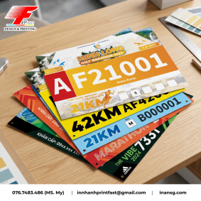 In BIB Chạy Bộ Giấy Nhựa Chống Nước 