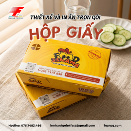 IN HỘP GIẤY GẤP ĐỰNG THỨC ĂN