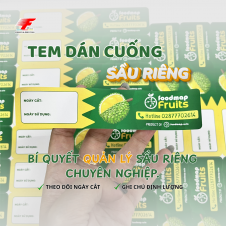 IN TEM DÁN CUỐNG SẦU RIÊNG GIÁ XƯỞNG
