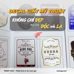 In Tem Decal Giấy Mỹ Thuật Có Vân Sần Độc Bản