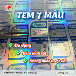 In Tem 7 Màu Chống Bay Màu, Kháng Nước Tốt | Print Fast