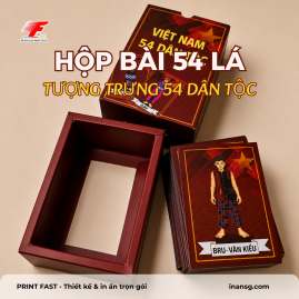 In Hộp Bài Dạng Rút 54 Lá Tượng Trưng 54 Dân Tộc